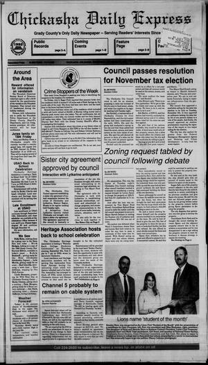 Chickasha Daily Express (Chickasha, Okla.), Vol. 102, No. 155, Ed. 1 Wednesday, September 8, 1993