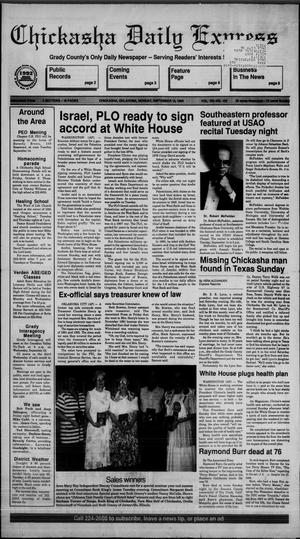 Chickasha Daily Express (Chickasha, Okla.), Vol. 102, No. 159, Ed. 1 Monday, September 13, 1993
