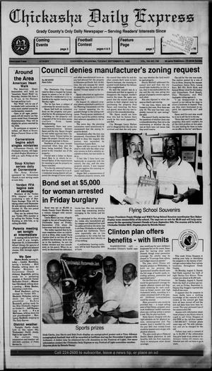 Chickasha Daily Express (Chickasha, Okla.), Vol. 102, No. 166, Ed. 1 Tuesday, September 21, 1993