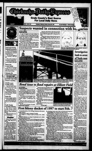 Primary view of object titled 'Chickasha Daily Express (Chickasha, Okla.), Vol. 106, No. 264, Ed. 1 Sunday, January 26, 1997'.