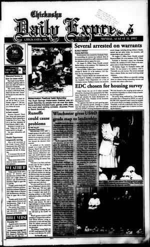 Primary view of object titled 'Chickasha Daily Express (Chickasha, Okla.), Vol. 107, No. 117, Ed. 1 Monday, August 11, 1997'.