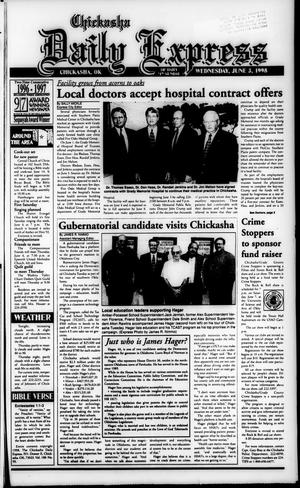 Primary view of object titled 'Chickasha Daily Express (Chickasha, Okla.), Ed. 1 Wednesday, June 3, 1998'.