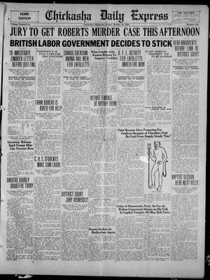Chickasha Daily Express (Chickasha, Okla.), Vol. 25, No. 168, Ed. 1 Friday, October 31, 1924