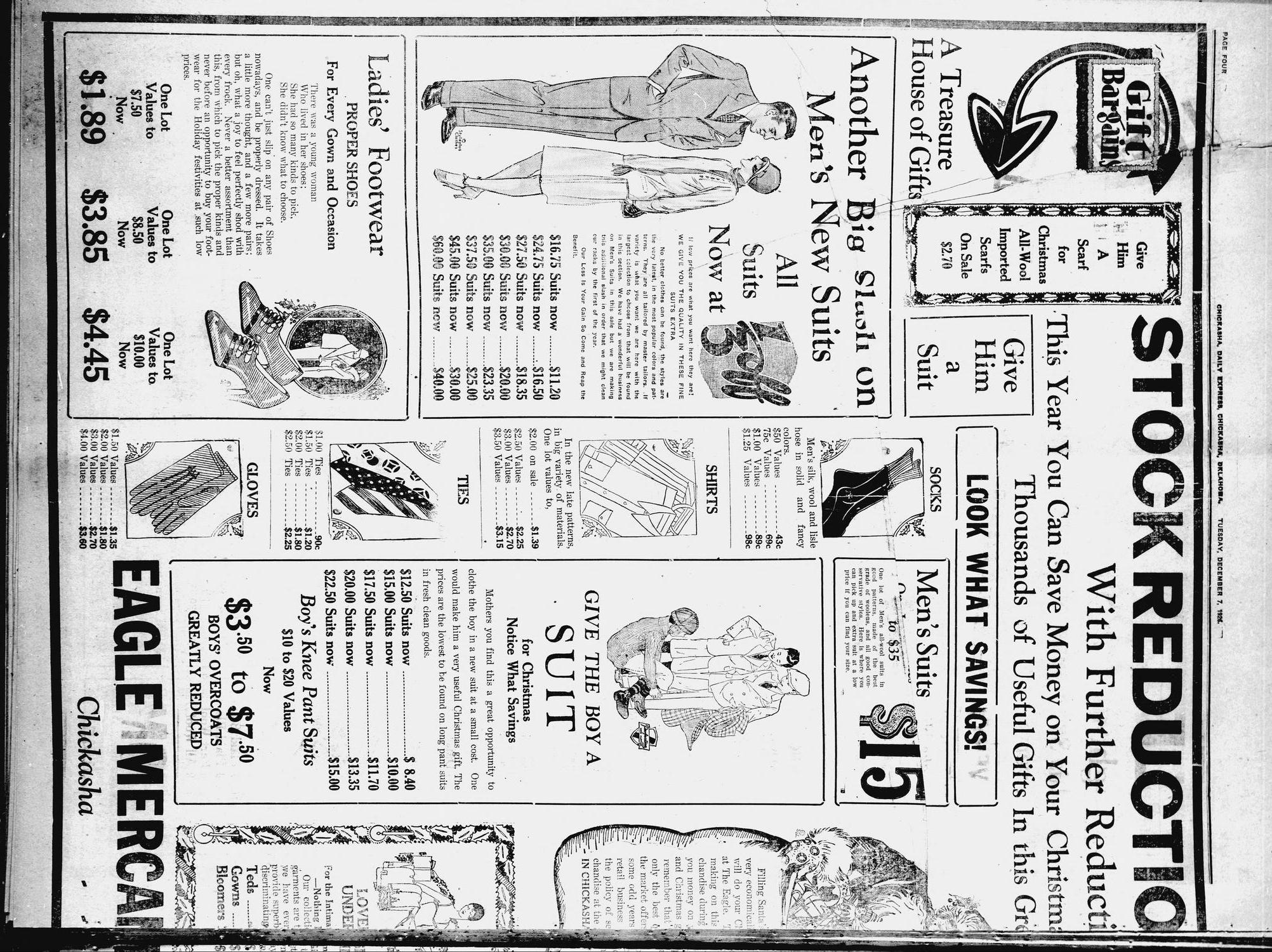Chickasha Daily Express (Chickasha, Okla.), Vol. 33, No. 202, Ed. 1 Tuesday, December 7, 1926
                                                
                                                    [Sequence #]: 4 of 12
                                                