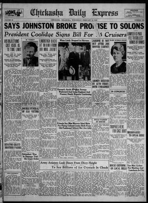 Chickasha Daily Express (Chickasha, Okla.), Vol. 29, No. 278, Ed. 1 Wednesday, February 13, 1929