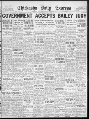 Primary view of object titled 'Chickasha Daily Express (Chickasha, Okla.), Vol. 34, No. 202, Ed. 1 Monday, September 18, 1933'.