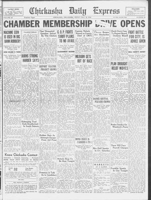 Primary view of object titled 'Chickasha Daily Express (Chickasha, Okla.), Vol. 35, No. 96, Ed. 1 Friday, May 18, 1934'.