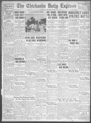 Primary view of object titled 'The Chickasha Daily Express (Chickasha, Okla.), Vol. 37, No. 127, Ed. 1 Monday, July 1, 1935'.