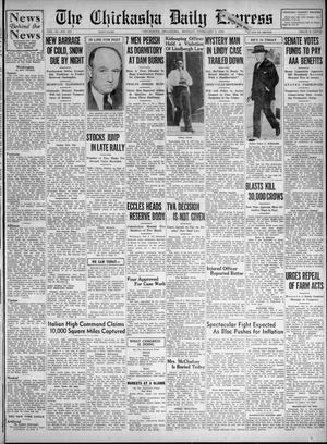 Primary view of object titled 'The Chickasha Daily Express (Chickasha, Okla.), Vol. 37, No. 311, Ed. 1 Monday, February 3, 1936'.