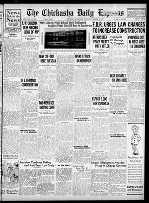 Primary view of object titled 'The Chickasha Daily Express (Chickasha, Okla.), Vol. 45, No. 248, Ed. 1 Monday, November 29, 1937'.