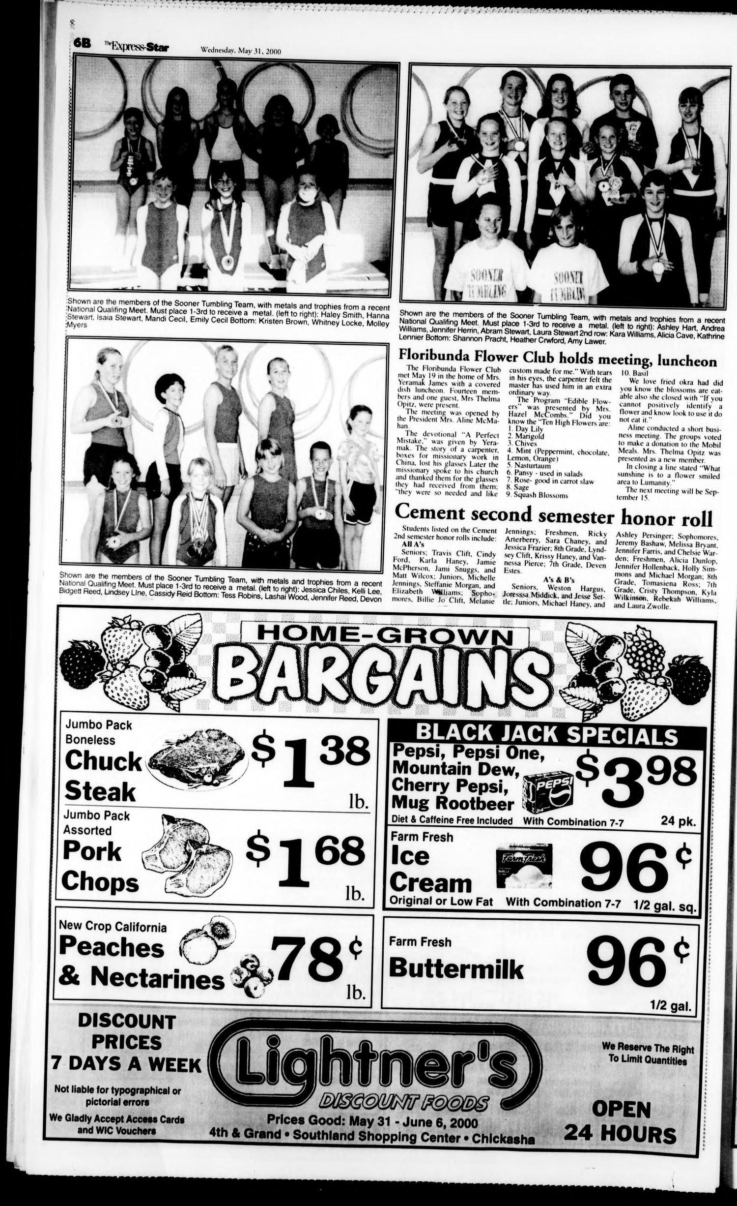 The Express-Star (Chickasha, Okla.), Ed. 1 Wednesday, May 31, 2000
                                                
                                                    [Sequence #]: 14 of 16
                                                