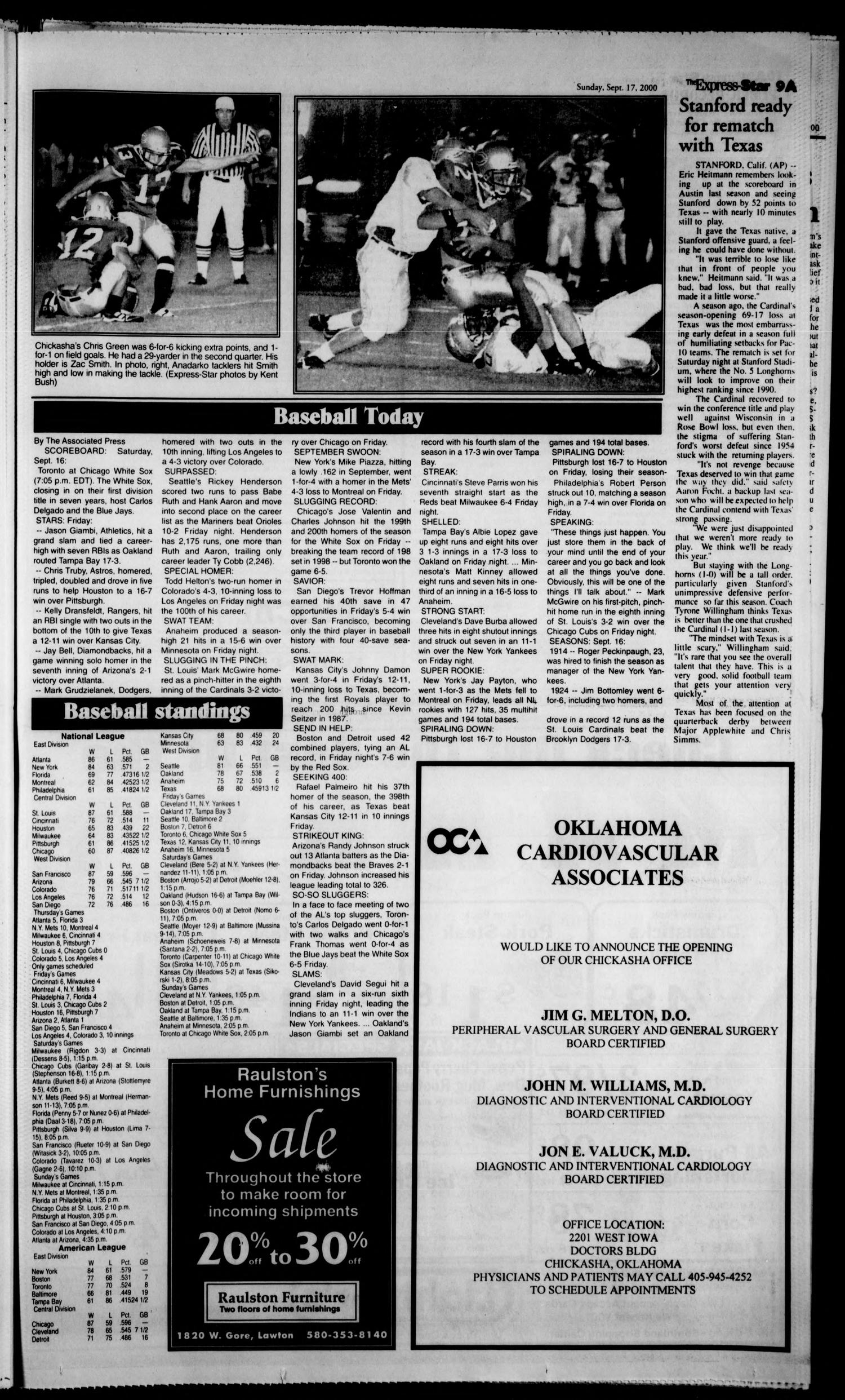 The Express-Star (Chickasha, Okla.), Ed. 1 Sunday, September 17, 2000
                                                
                                                    [Sequence #]: 9 of 24
                                                
