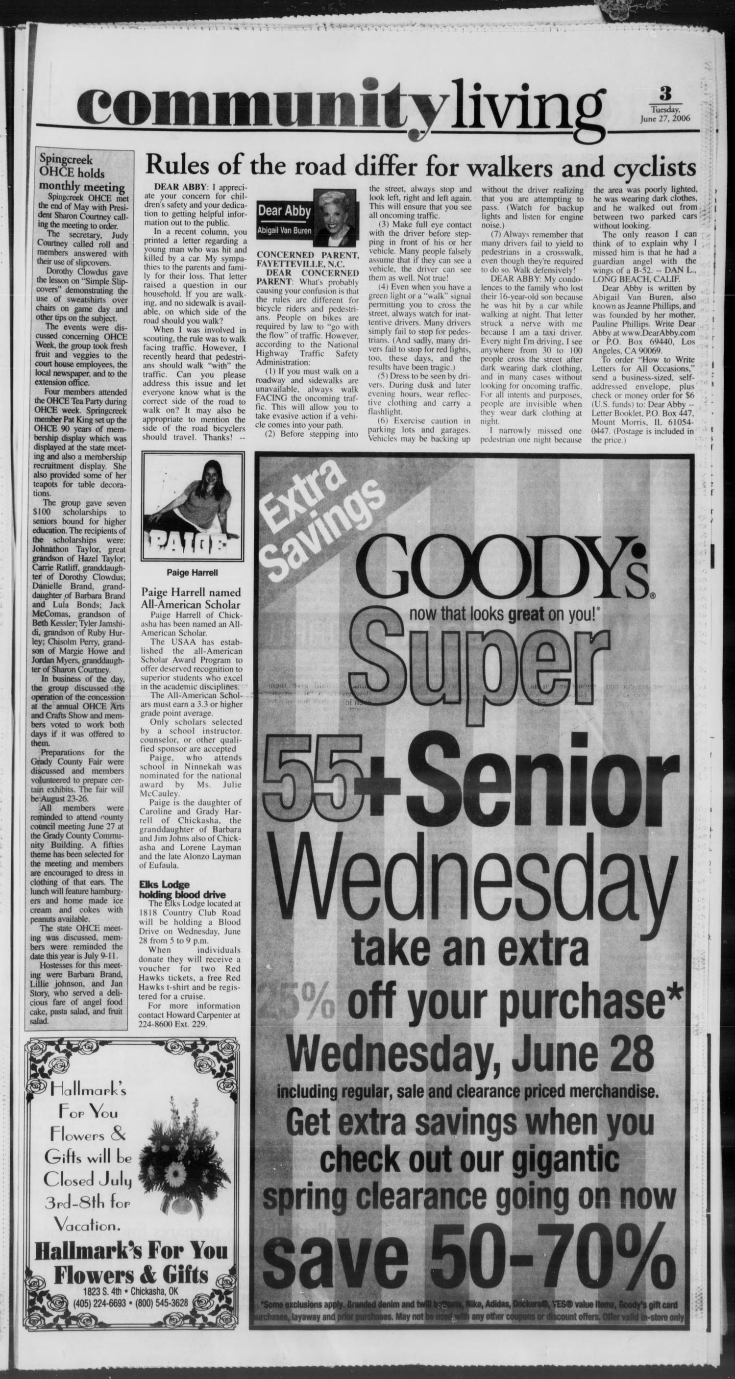 The Express-Star (Chickasha, Okla.), Ed. 1 Tuesday, June 27, 2006
                                                
                                                    [Sequence #]: 3 of 10
                                                