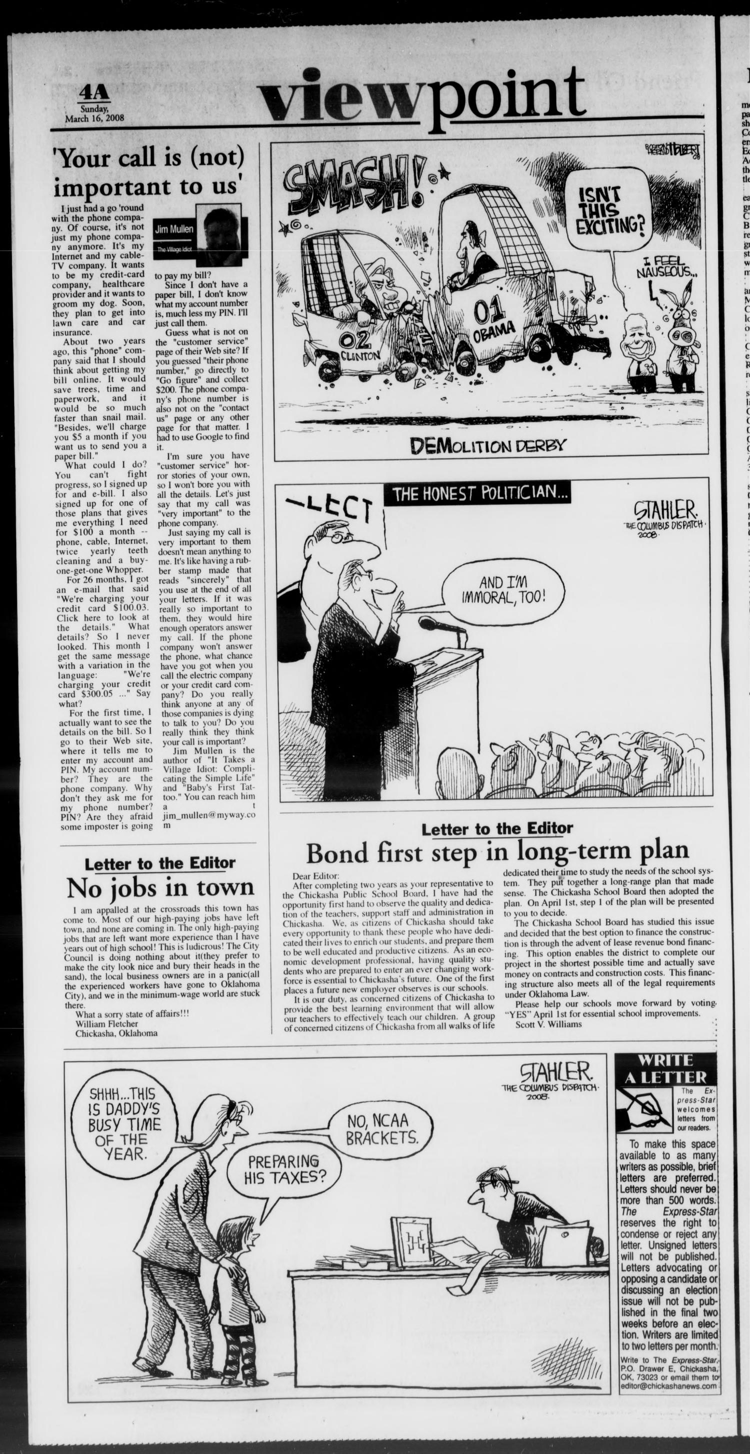 The Express-Star (Chickasha, Okla.), Ed. 1 Sunday, March 16, 2008
                                                
                                                    [Sequence #]: 4 of 24
                                                