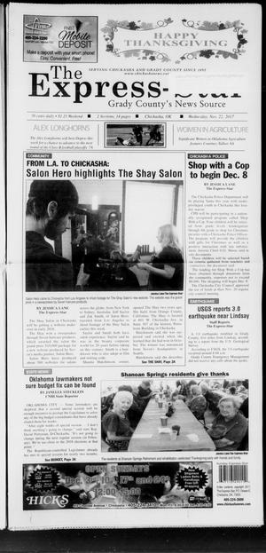 Primary view of object titled 'The Express-Star (Chickasha, Okla.), Ed. 1 Wednesday, November 22, 2017'.