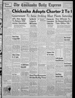 Primary view of object titled 'The Chickasha Daily Express (Chickasha, Okla.), Vol. 53, No. 301, Ed. 1 Wednesday, January 23, 1946'.