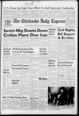 Primary view of object titled 'The Chickasha Daily Express (Chickasha, Okla.), Vol. 71, No. 244, Ed. 1 Thursday, November 21, 1963'.