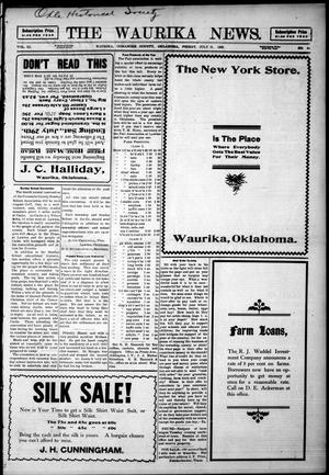 Primary view of object titled 'The Waurika News. (Waurika, Okla.), Vol. 3, No. 44, Ed. 1 Friday, July 21, 1905'.