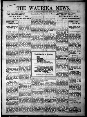 Primary view of object titled 'The Waurika News. (Waurika, Okla.), Vol. 5, No. 44, Ed. 1 Friday, July 12, 1907'.