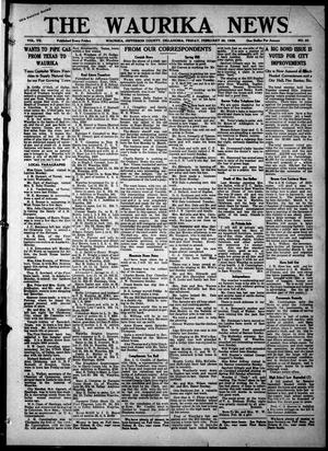 The Waurika News. (Waurika, Okla.), Vol. 7, No. 25, Ed. 1 Friday, February 26, 1909