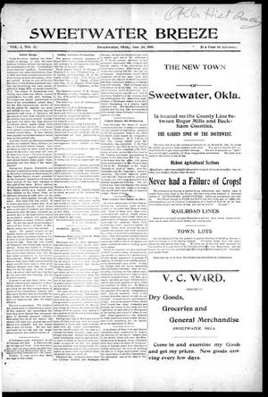 Sweetwater Breeze (Sweetwater, Okla.), Vol. 1, No. 21, Ed. 1 Thursday, January 20, 1910