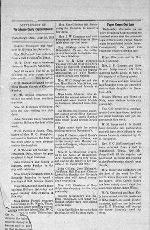 Primary view of object titled 'Johnston County Socialist (Tishomingo, Okla.), Vol. 2, No. 16, Ed. 1 Friday, January 12, 1912'.