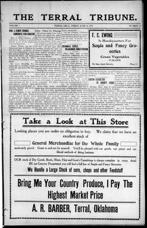 The Terral Tribune. (Terral, Okla.), Vol. 1, No. 14, Ed. 1 Friday, June 14, 1912
