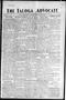 Thumbnail image of item number 1 in: 'The Taloga Advocate (Taloga, Okla.), Vol. 18, No. 13, Ed. 1 Thursday, September 5, 1912'.