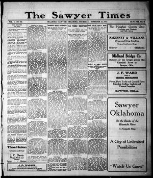 Primary view of object titled 'The Sawyer Times (Sawyer, Okla.), Vol. 1, No. 43, Ed. 1 Thursday, November 21, 1912'.