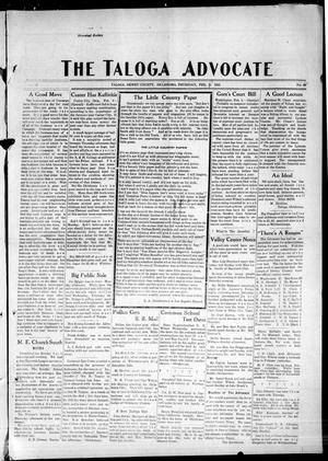 The Taloga Advocate (Taloga, Okla.), Vol. 18, No. 36, Ed. 1 Thursday, February 13, 1913