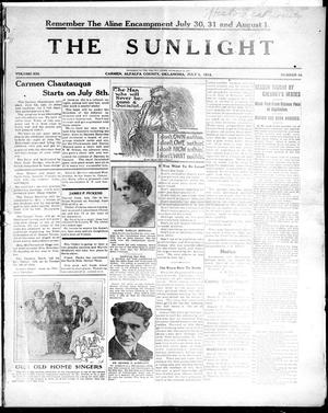 Primary view of object titled 'The Sunlight (Carmen, Okla.), Vol. 13, No. 46, Ed. 1 Friday, July 3, 1914'.