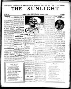 Primary view of object titled 'The Sunlight (Carmen, Okla.), Vol. 14, No. 6, Ed. 1 Friday, September 25, 1914'.
