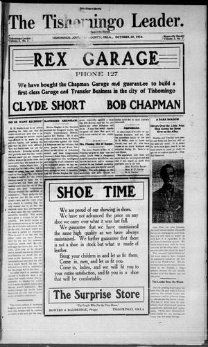 The Tishomingo Leader. and The Mannsville Herald (Tishomingo, Okla.), Vol. 2, No. 7, Ed. 1 Friday, October 30, 1914