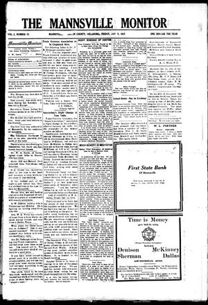 The Mannsville Monitor (Mannsville, Okla.), Vol. 2, No. 15, Ed. 1 Friday, January 8, 1915
