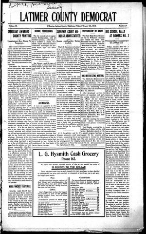 Latimer County Democrat (Wilburton, Okla.), Vol. 16, No. 27, Ed. 1 Friday, February 5, 1915