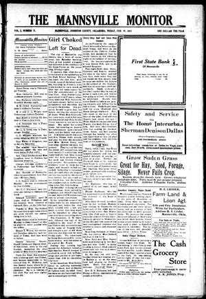 The Mannsville Monitor (Mannsville, Okla.), Vol. 2, No. 21, Ed. 1 Friday, February 19, 1915