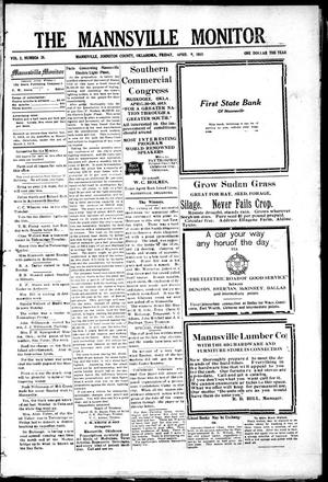 The Mannsville Monitor (Mannsville, Okla.), Vol. 2, No. 28, Ed. 1 Friday, April 9, 1915