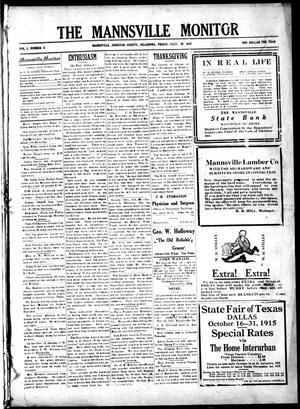 The Mannsville Monitor (Mannsville, Okla.), Vol. 3, No. 5, Ed. 1 Friday, October 29, 1915