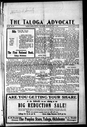 The Taloga Advocate (Taloga, Okla.), Vol. 26, No. 28, Ed. 1 Thursday, December 4, 1919