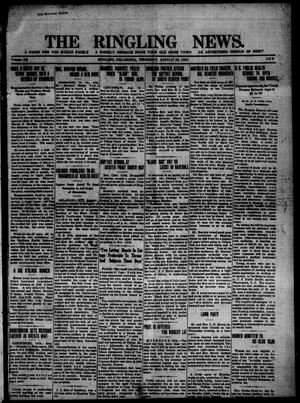The Ringling News. (Ringling, Okla.), Vol. 12, No. 9, Ed. 1 Thursday, August 25, 1921