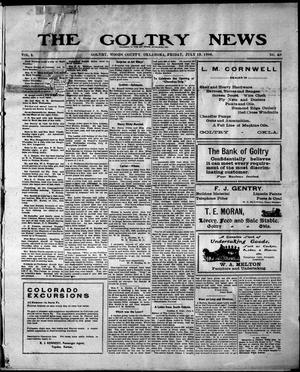 Primary view of object titled 'The Goltry News (Goltry, Okla. Terr.), Vol. 5, No. 49, Ed. 1 Friday, July 13, 1906'.