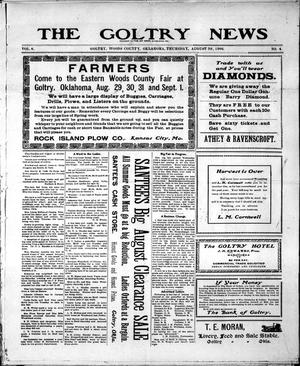 The Goltry News (Goltry, Okla. Terr.), Vol. 6, No. 4, Ed. 1 Thursday, August 30, 1906