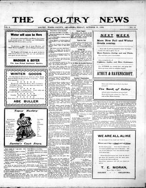 The Goltry News (Goltry, Okla. Terr.), Vol. 6, No. 11, Ed. 1 Friday, October 19, 1906