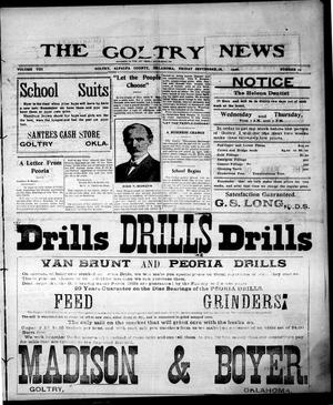 The Goltry News (Goltry, Okla.), Vol. 8, No. 10, Ed. 1 Friday, September 18, 1908