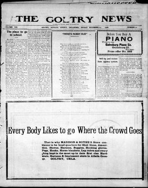 The Goltry News (Goltry, Okla.), Vol. 8, No. 20, Ed. 1 Friday, November 27, 1908
