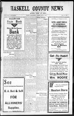 Haskell County Chant News (Chant, Okla.), Vol. 4, No. 2, Ed. 1 Friday, July 1, 1910