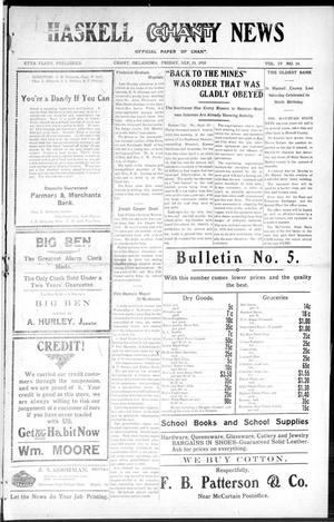 Haskell County Chant News (Chant, Okla.), Vol. 4, No. 14, Ed. 1 Friday, September 23, 1910