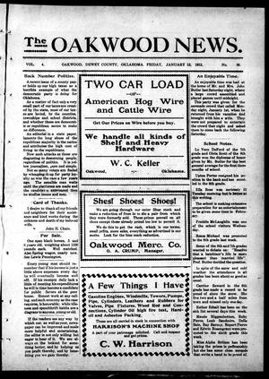 The Oakwood News. (Oakwood, Okla.), Vol. 4, No. 36, Ed. 1 Friday, January 12, 1912