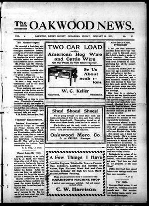 The Oakwood News. (Oakwood, Okla.), Vol. 4, No. 37, Ed. 1 Friday, January 19, 1912