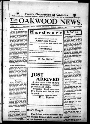 The Oakwood News. (Oakwood, Okla.), Vol. 4, No. 48, Ed. 1 Friday, April 12, 1912